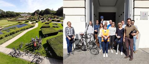 Groupe de personnes avec vélos