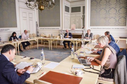 Rencontre conseil de l'Europe 9 mars 2022 - photo groupe au travail