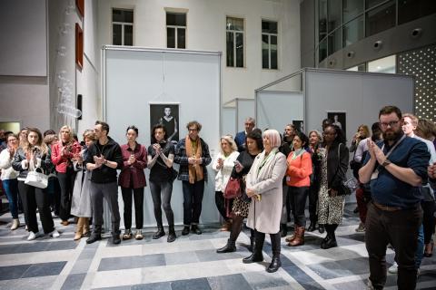Vernissage de l'exposition "blessures de femmes"